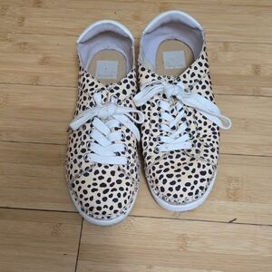 Dolce Vita Tan and Black Polka Dot Sneakers